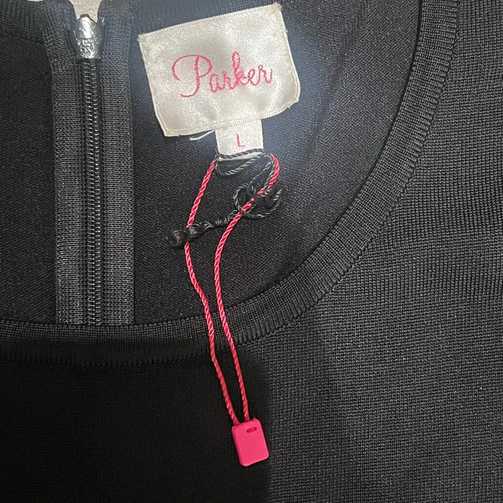 Parker Black Knit pleated dress - Image 5