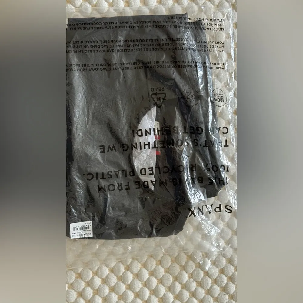 SPANX Black Faux Leather Sheath Dress 
Size M original Price $228 - Image 10