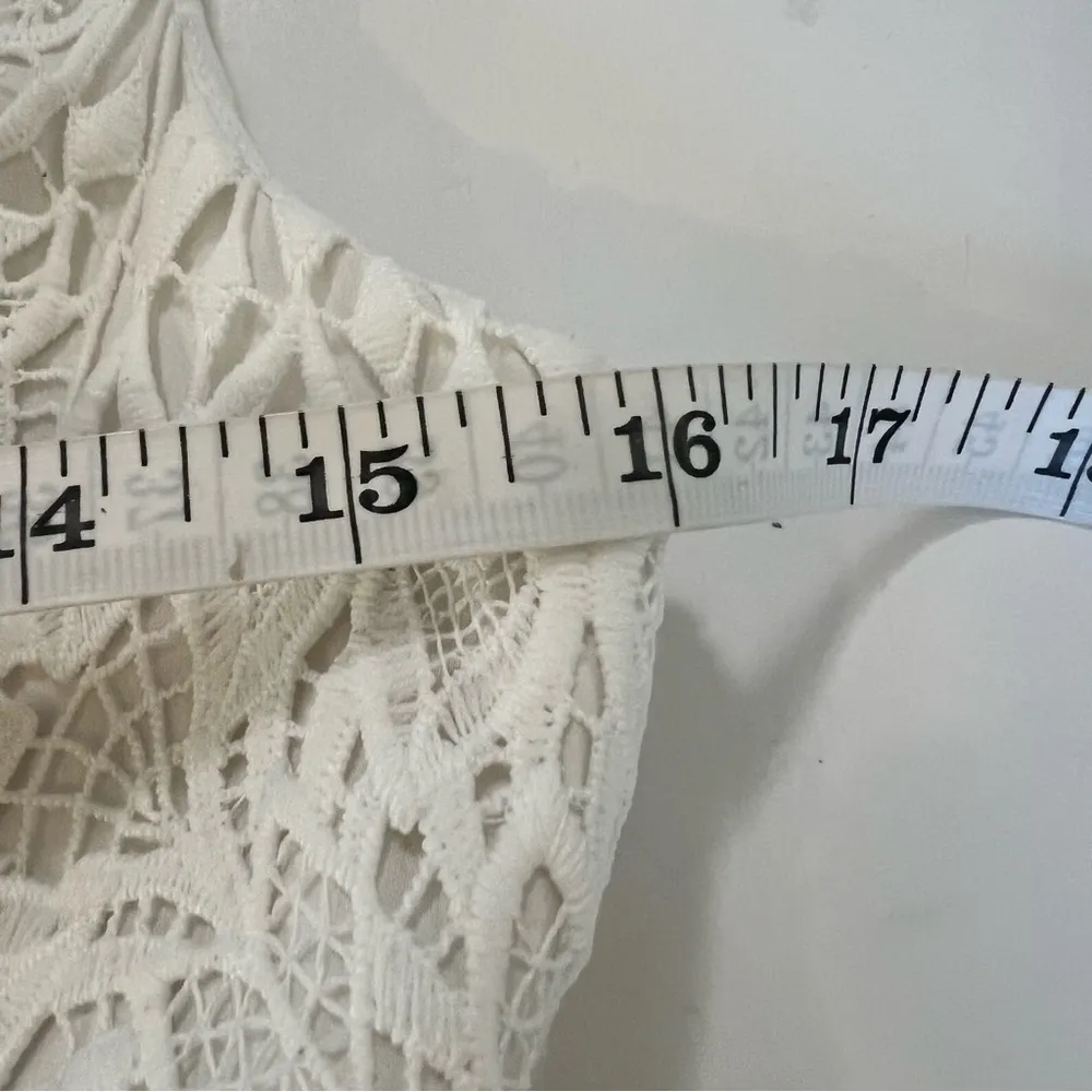 Shoshanna Christabella Dress White Lace Blogger Fave Farm or Beach Wedding Sz 6 - Image 12