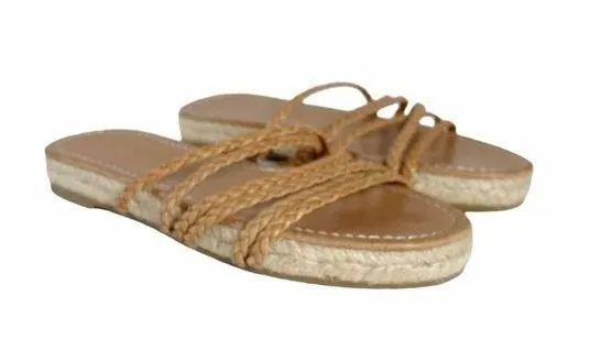 NEW Madewell The Kathryn Espadrille Slide Sandal Tan Leather Women’s Size 6.5 - Image 8