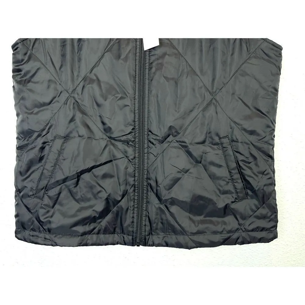 Socialite Quilted Puffer Full Zip Vest Size Small/Medium Black Lightweight NWT - Image 4