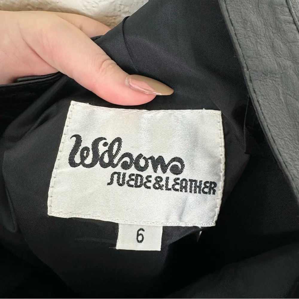 Wilson's Suede & Leather Vintage 100% Genuine Leather Skirt Size 6 - Image 3