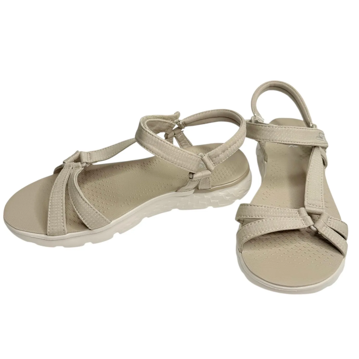 Skechers Women's Sandals Goga Max Gen 5 Comfort Shoe Lightweight Size 10 Beige - Image 3