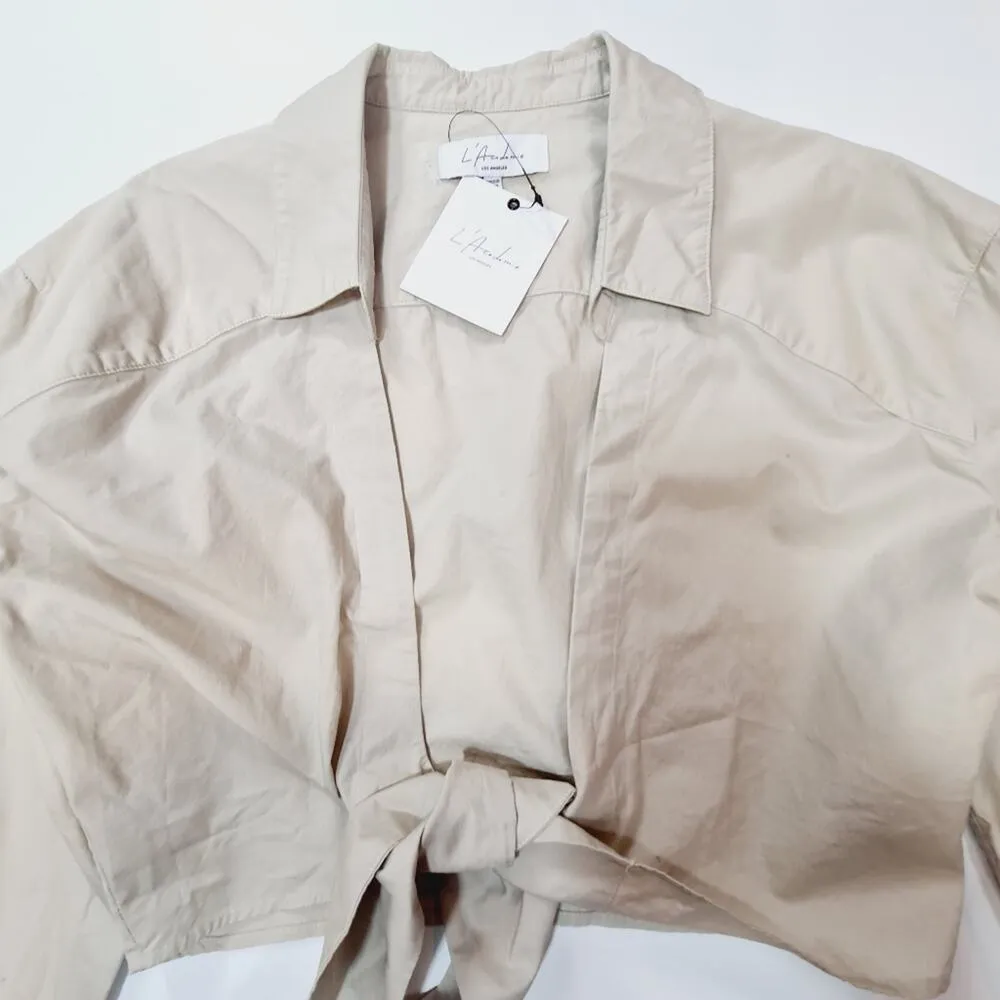 L'Academie The Neva Top in Khaki Medium - Image 3