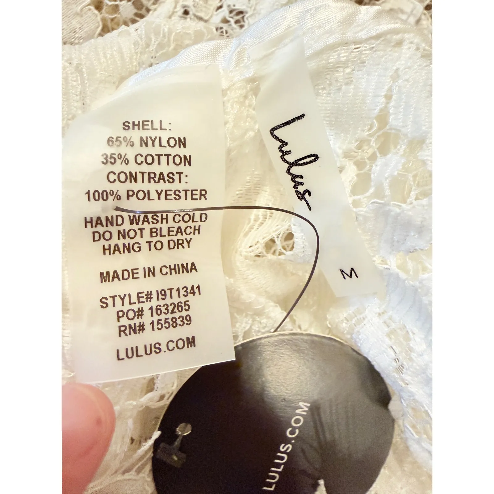 Lulus NWT Unforgettable Romance Lace Halter Bodysuit M White Sheer Lingerie - Image 5