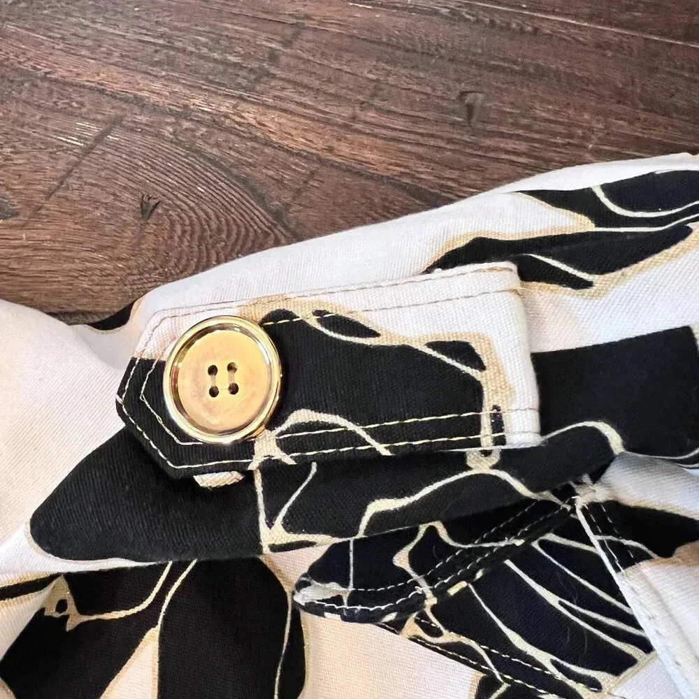 Cache Vintage Floral Cropped Jacket Balloon Sleeve Brown Cream Large EUC - Image 2