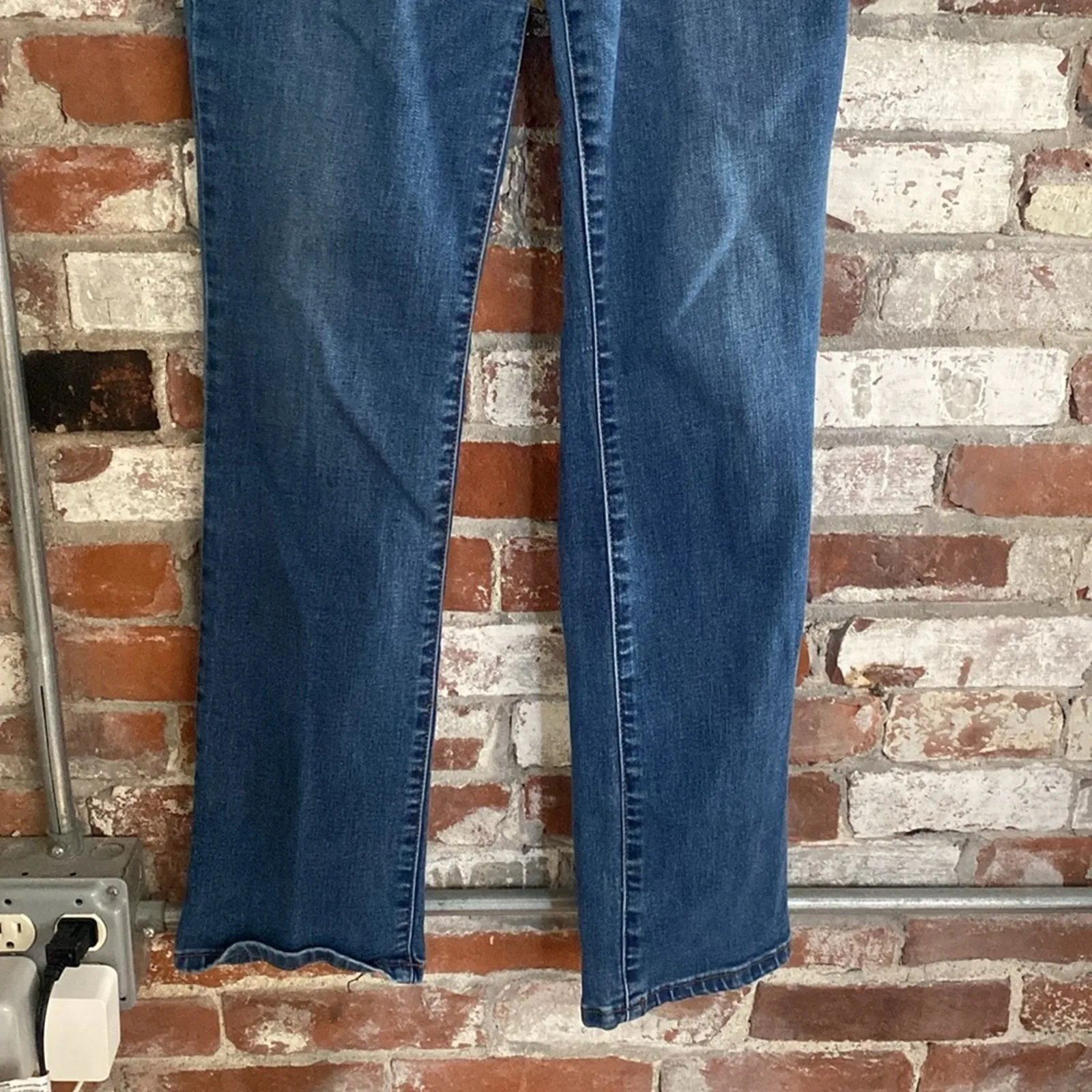 Indigo Blue Straight Leg Maternity Jeans Size L - Image 3