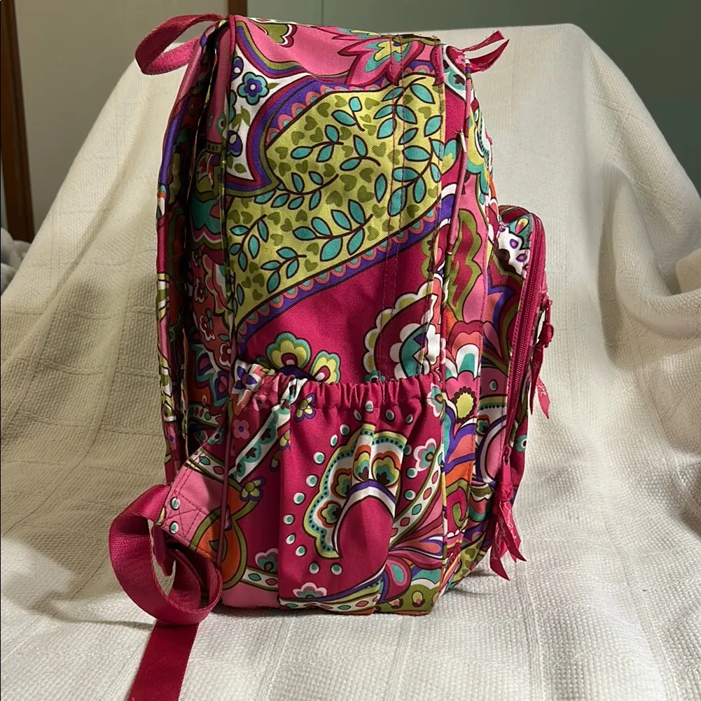 VERA BRADLEY Colorful Paisley / Floral Backpack - Image 4