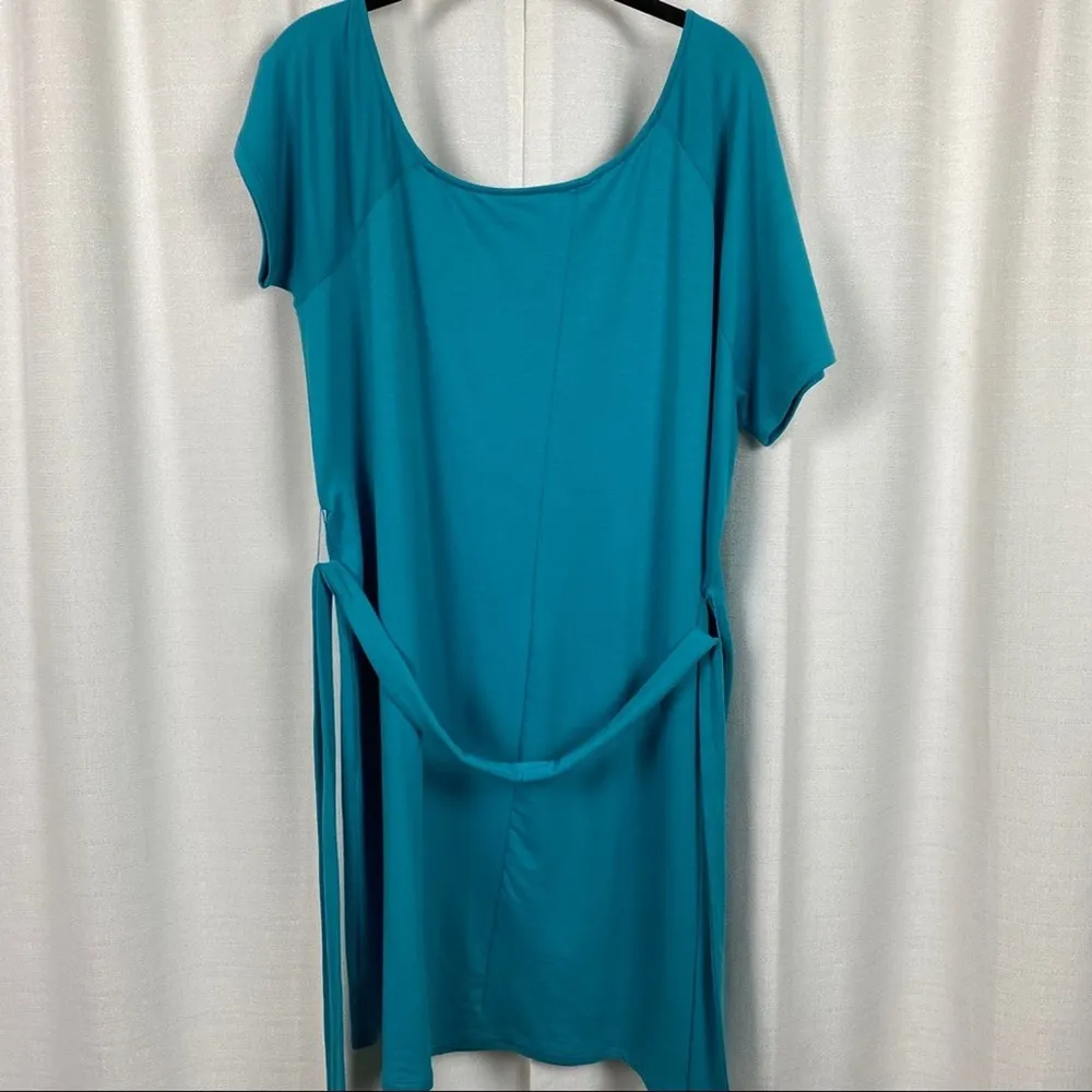 Torrid Teal Blue Off Shoulder French Terry T-Shirt Dress Sz.1 - Image 10
