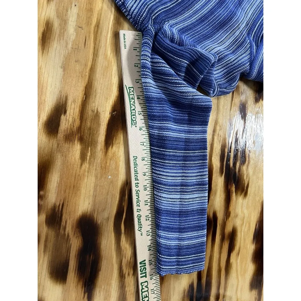 Talbots Womens Ribbed Long Sleeve Sweater Size P Turtleneck‎ Blue Stripes Casual - Image 5