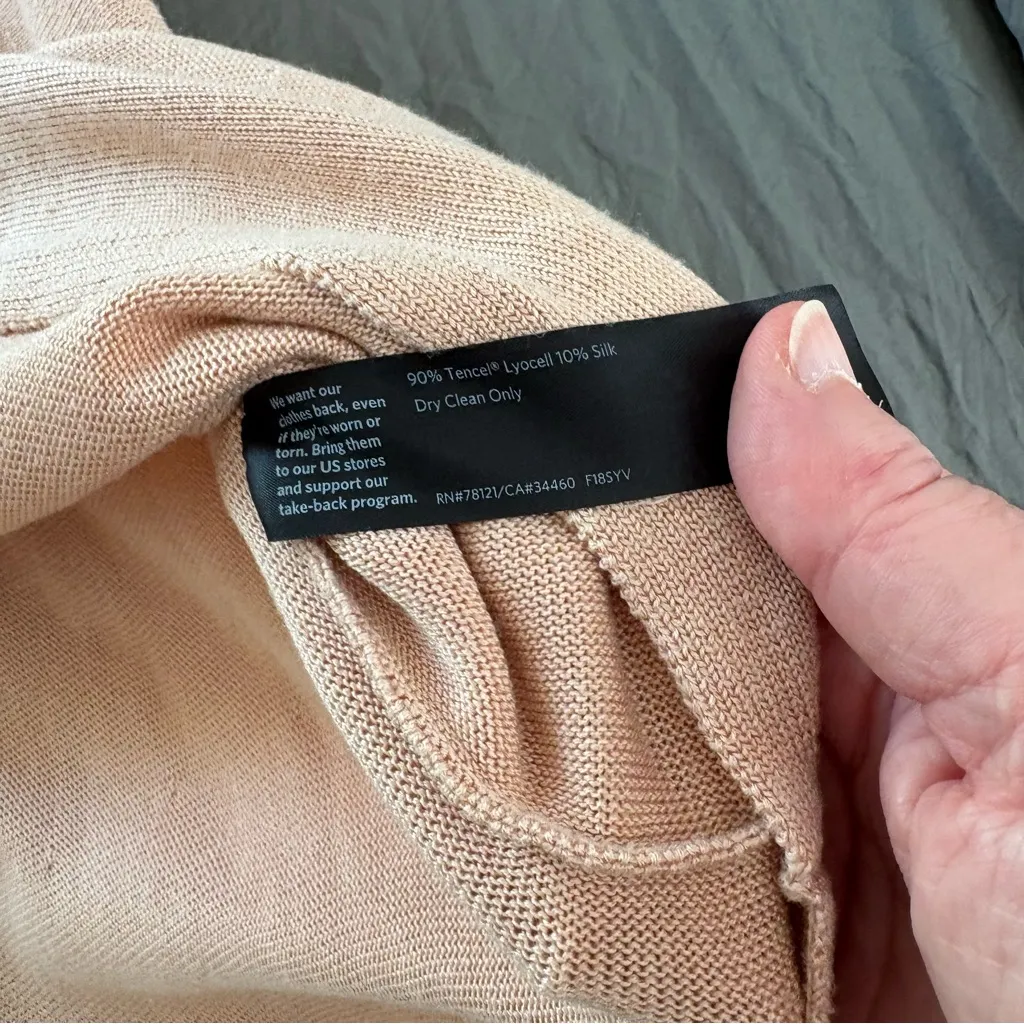 Eileen Fisher Tencel Silk Blend Petal Pink Tunic. Size XXS. - Image 6