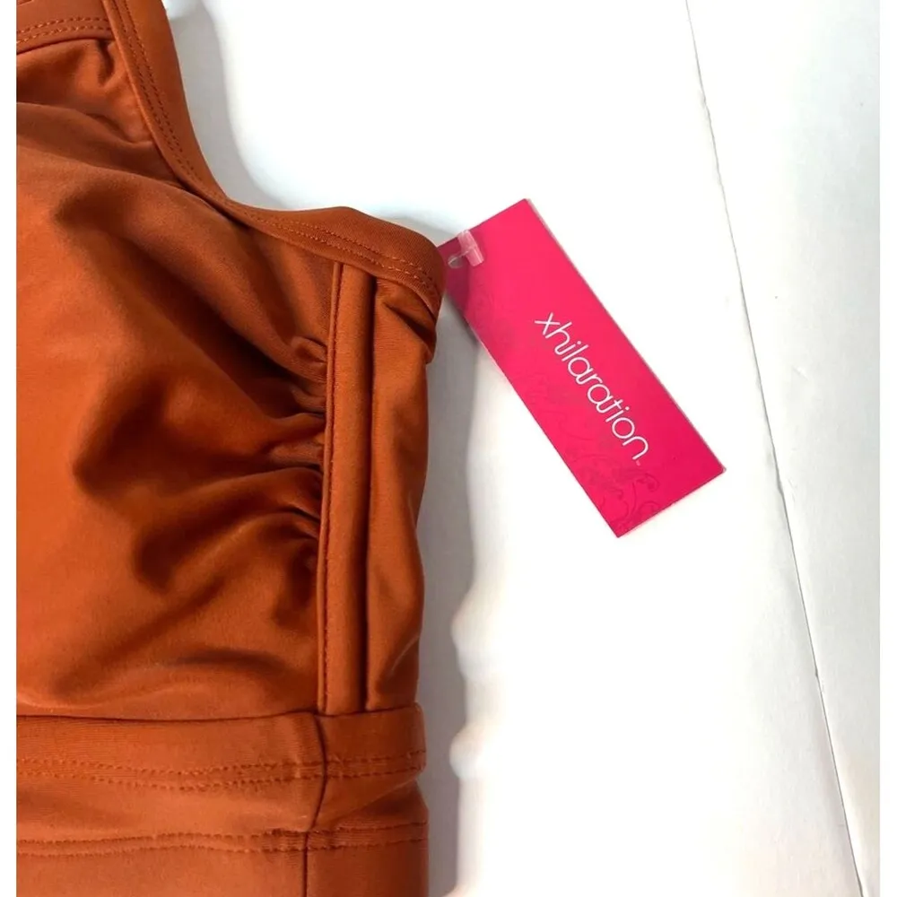 Xhilaration Juniors Longline Elevated Rust Bandeau Bikini Top Plus Size 1X New! - Image 6