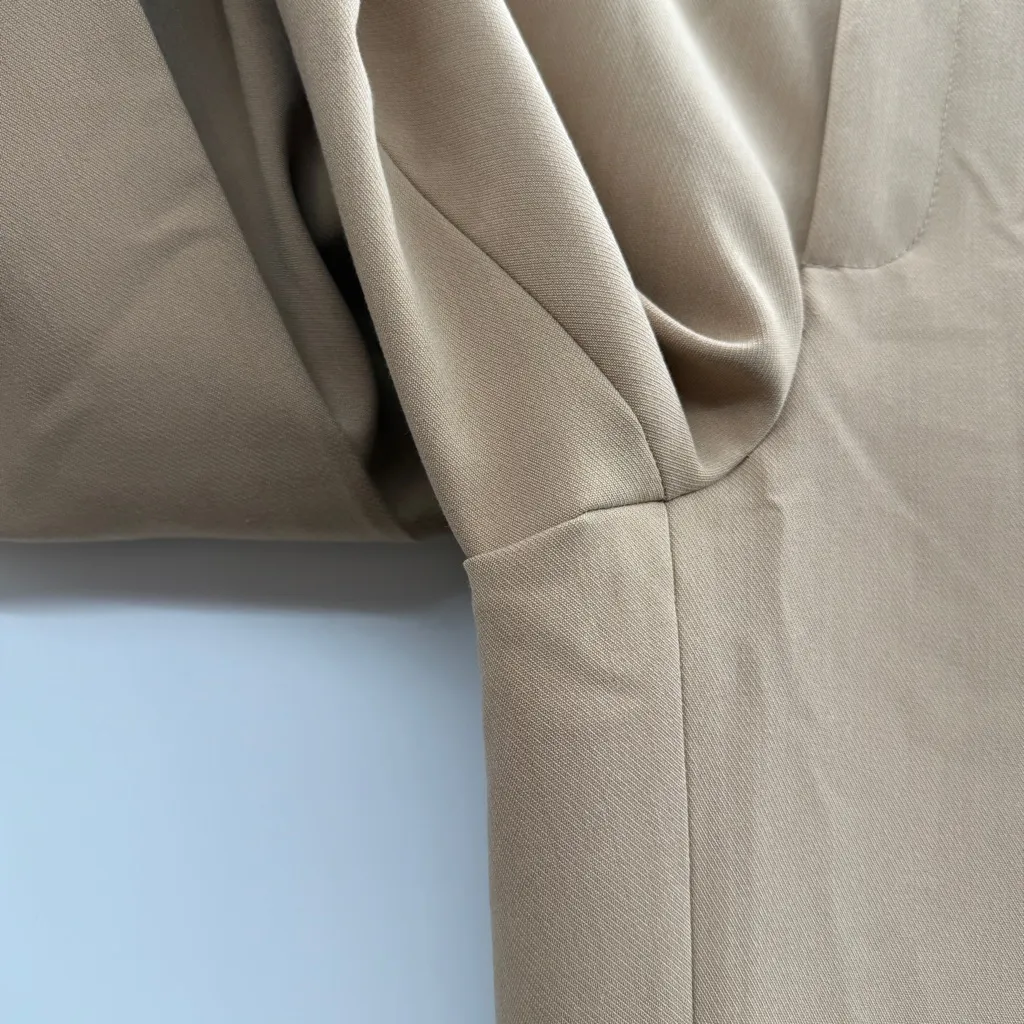 ZARA NWT The Francoise‎ Pants Women’s Size XXL Beige Full Length Straight Leg - Image 5