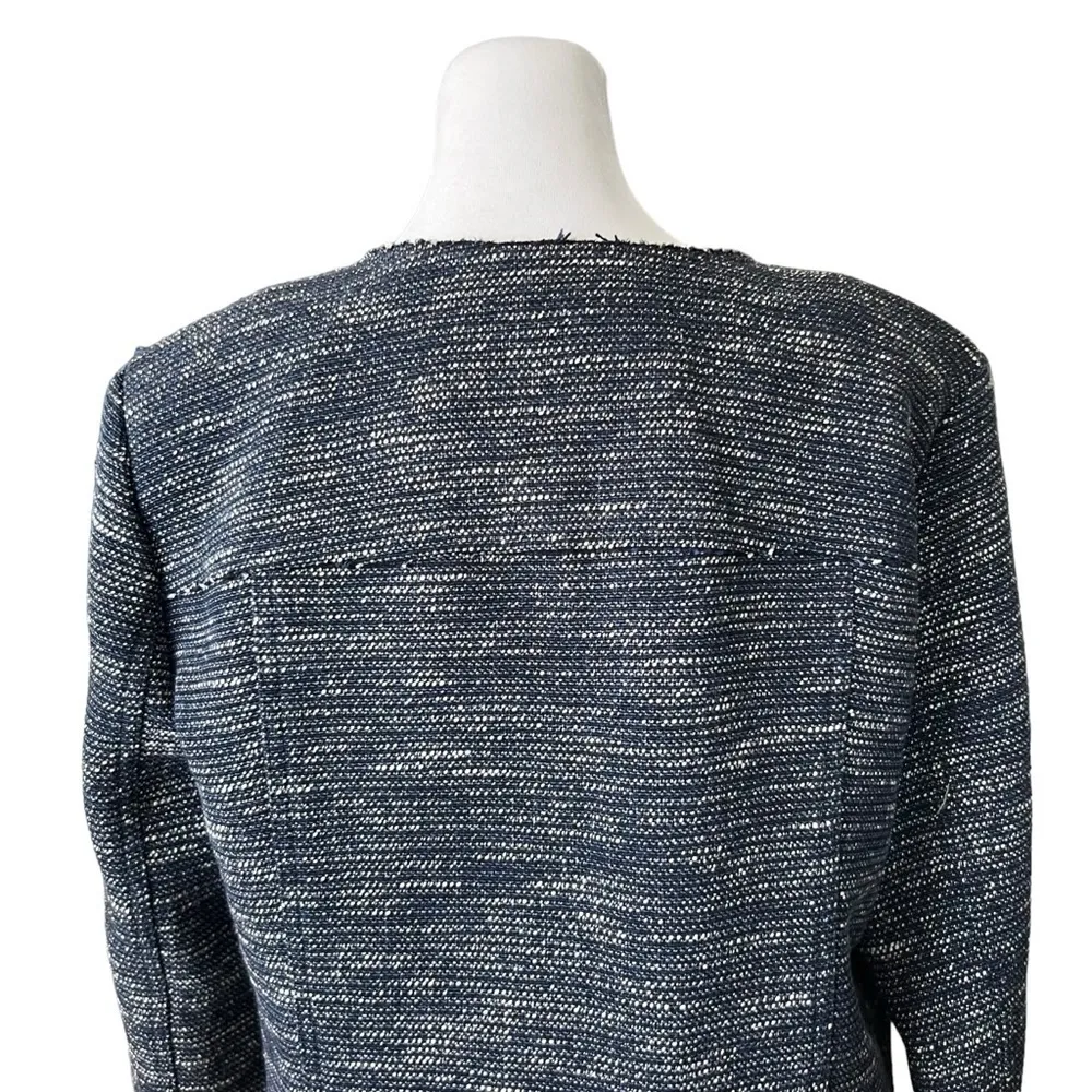 THEORY Ualana Tweed Open Front Blazer Sz 10 - Image 8