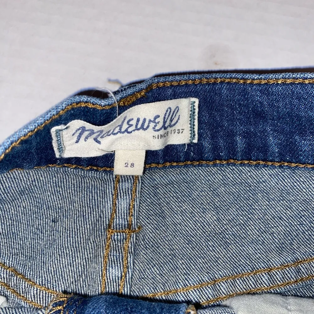 Madewell Jean Shorts Women’s 28 High Rise Blue Denim Stretch Summer Beach - Image 4