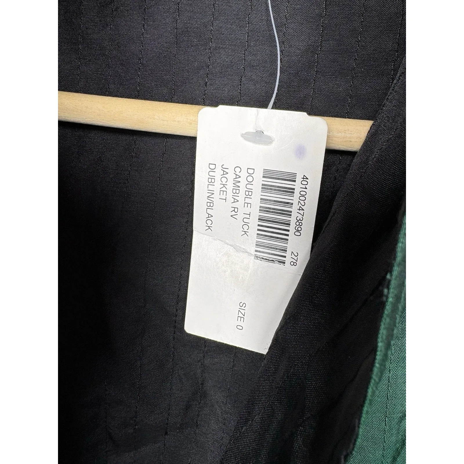 Chicos Size 0 Small Jacket Cambia RV Double Tuck Green Black Reversible NEW - Image 8