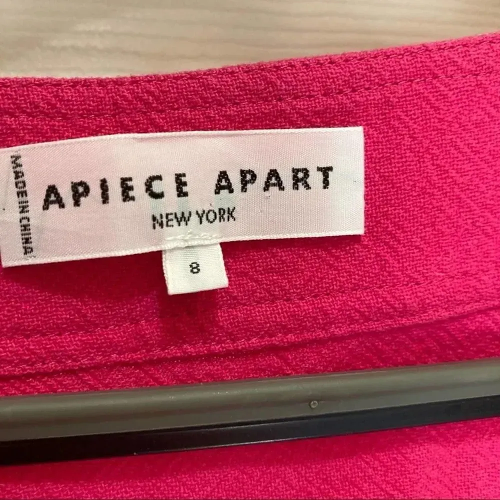 APIECE APART Pink Tunic Shift Dress Knee Length 8 - Image 5