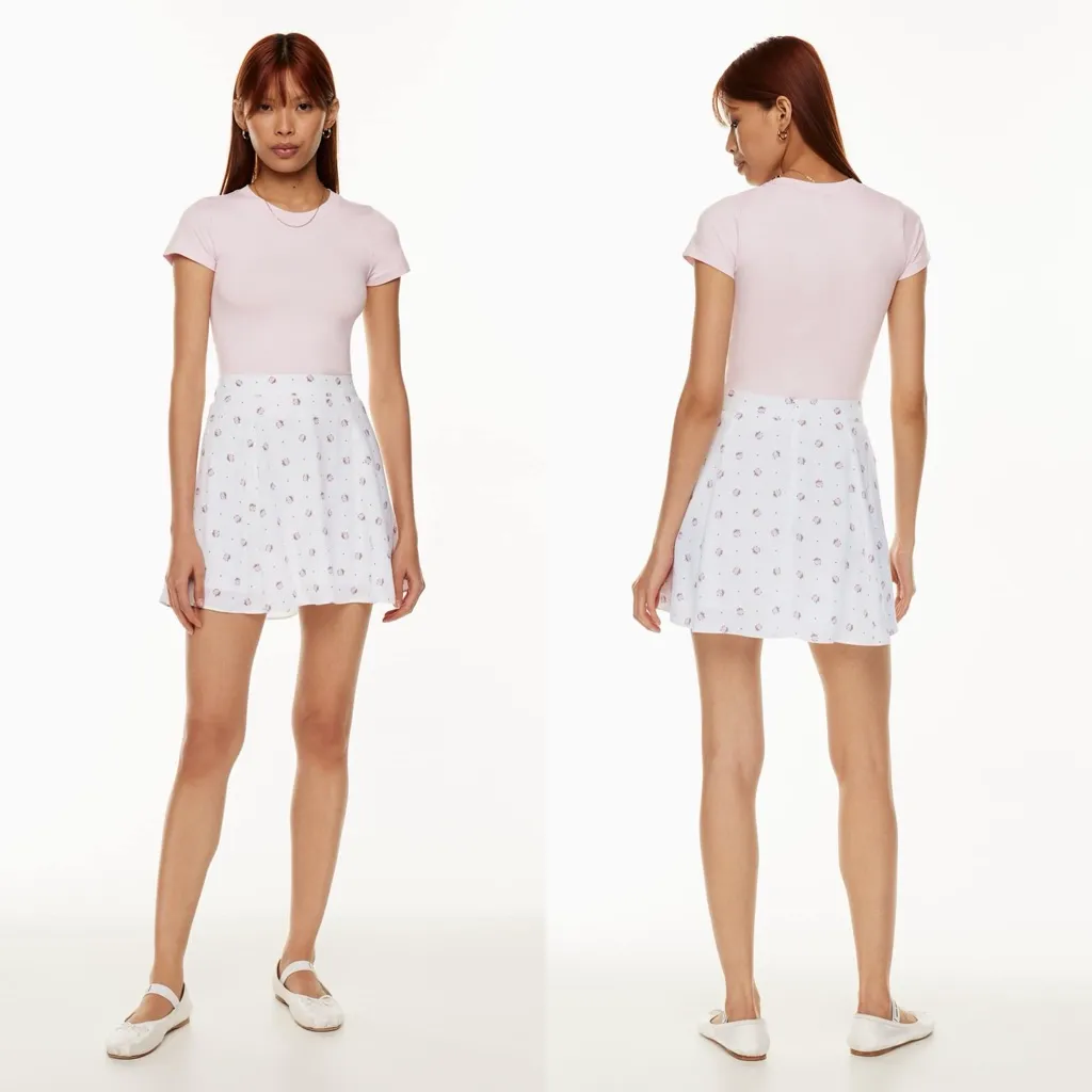 Aritzia Sunday Best Lollipop Skirt White Lilac Bloom Floral A - Image 2