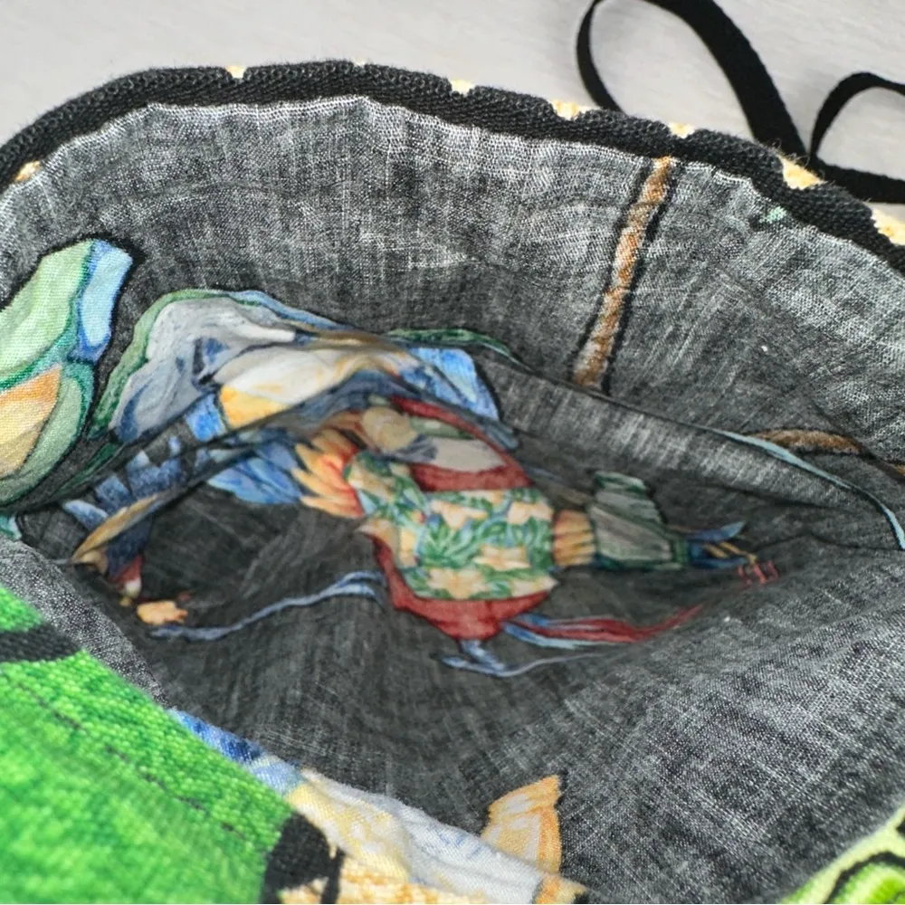 Local Design Hawaii Purse Womens Green Animal Print 3 Zippered Crossbody Bag - Image 4