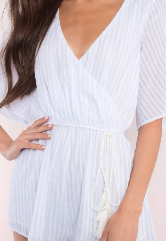 Tobi Blue Stripped Romper - Image 3