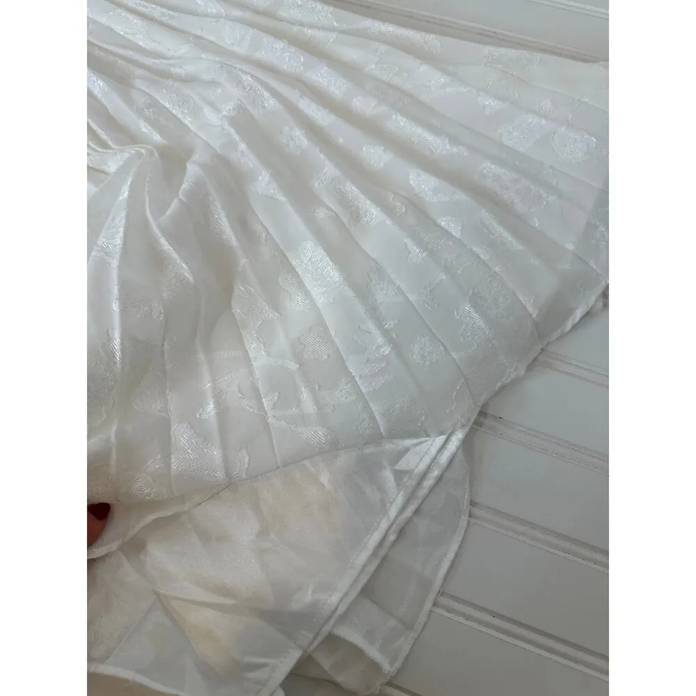 NWOT  Perfectly Stunning Ivory Jacquard Strapless Midi Dress Wedding Size L - Image 9