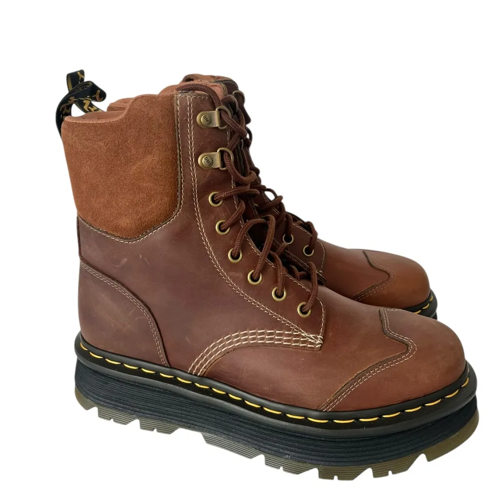 Dr Martens Zebzag 8 tie platform boots 9 NEW - Image 3