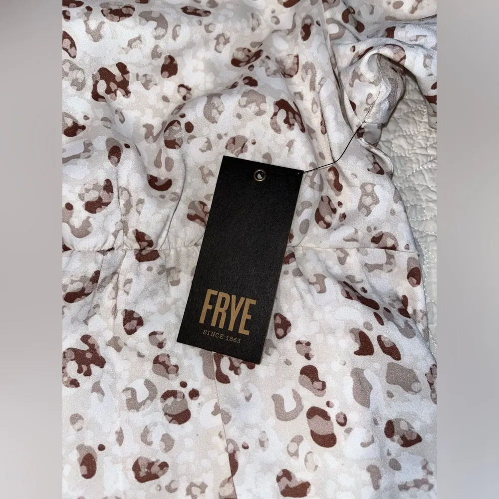 FRYE Floral Ruffle Dress Salt Breeze Combo Sz L NWT! - Image 6