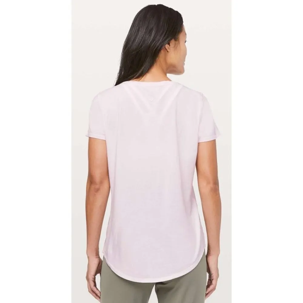 Lululemon Love Tee V Pink Glow Short Sleeve Athletic T-Shirt 6 - Image 2