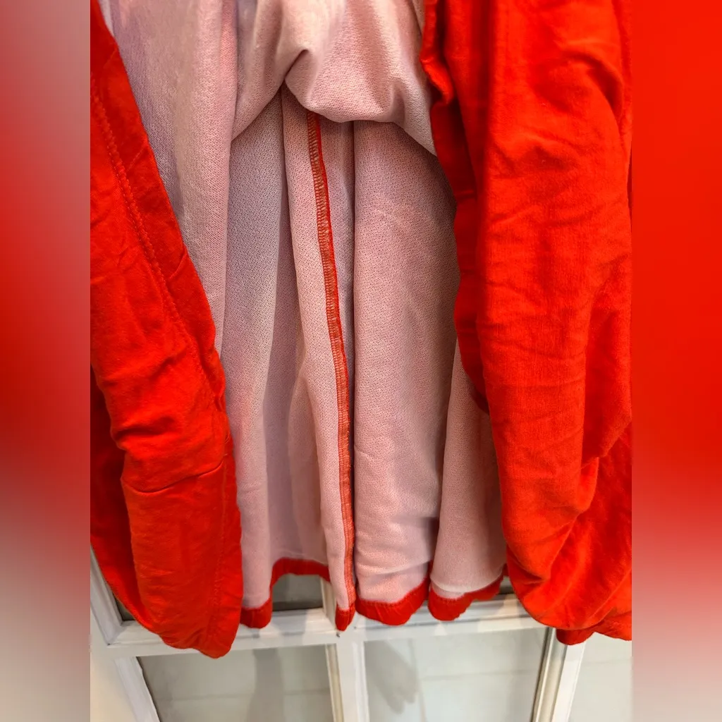 Vintage Betsey Johnson 90’s Y2K Jersey Knit Orange Button-Up Dress Size 4 Small - Image 5