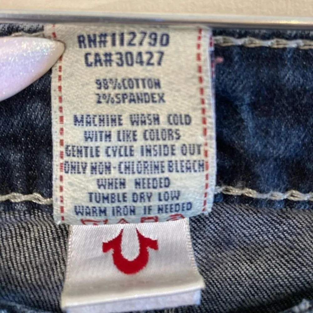 True Religion Jeans 24 skinny straight Vintage Denim Sexy Stretch Y2K - Image 7