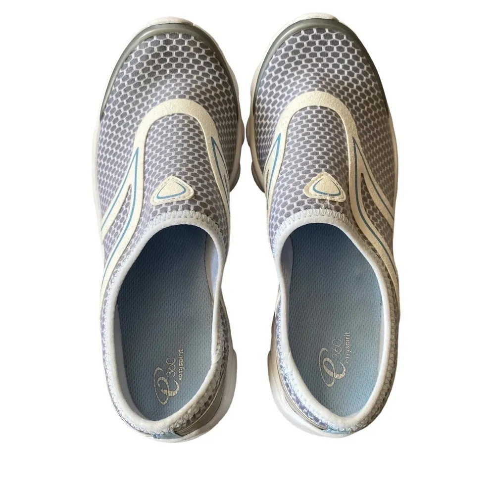 Easy Spirit e360 lace-free slip on shoes light grey and white womens 7 1/2 wide - Image 5