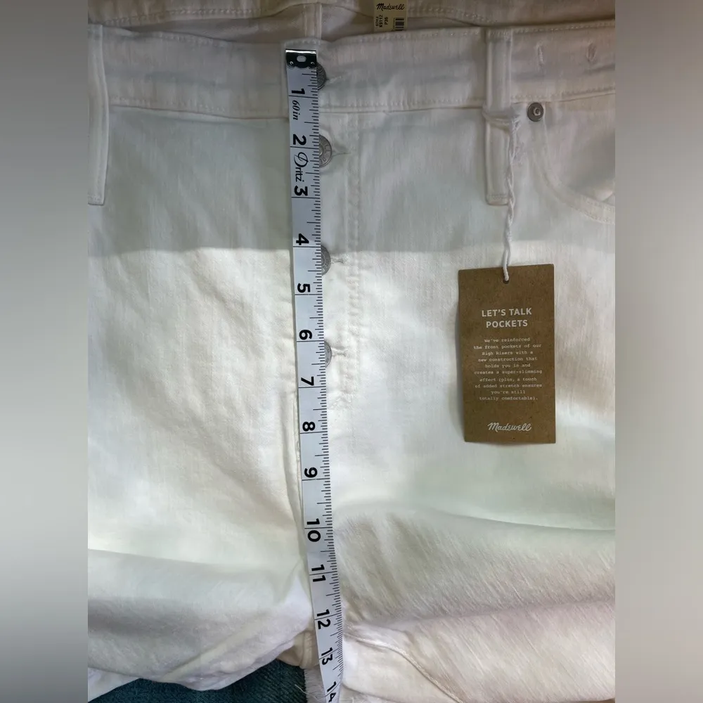 Madewell 10” High Rise Skinny Button Fly Raw Hem Skinny Jeans Size 36P - Image 8