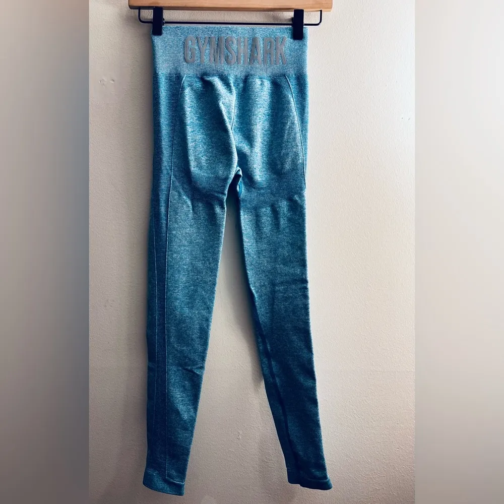 Flex High Waisted Contouring Leggings Atlas Blue Marl Womens Small - Image 3