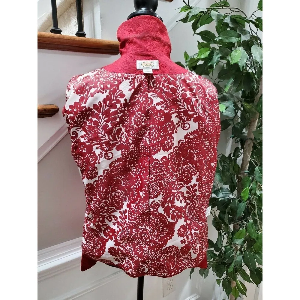 Talbots  Women Red Cotton & Polyester Long Sleeve Collared Casual jacket - Image 7