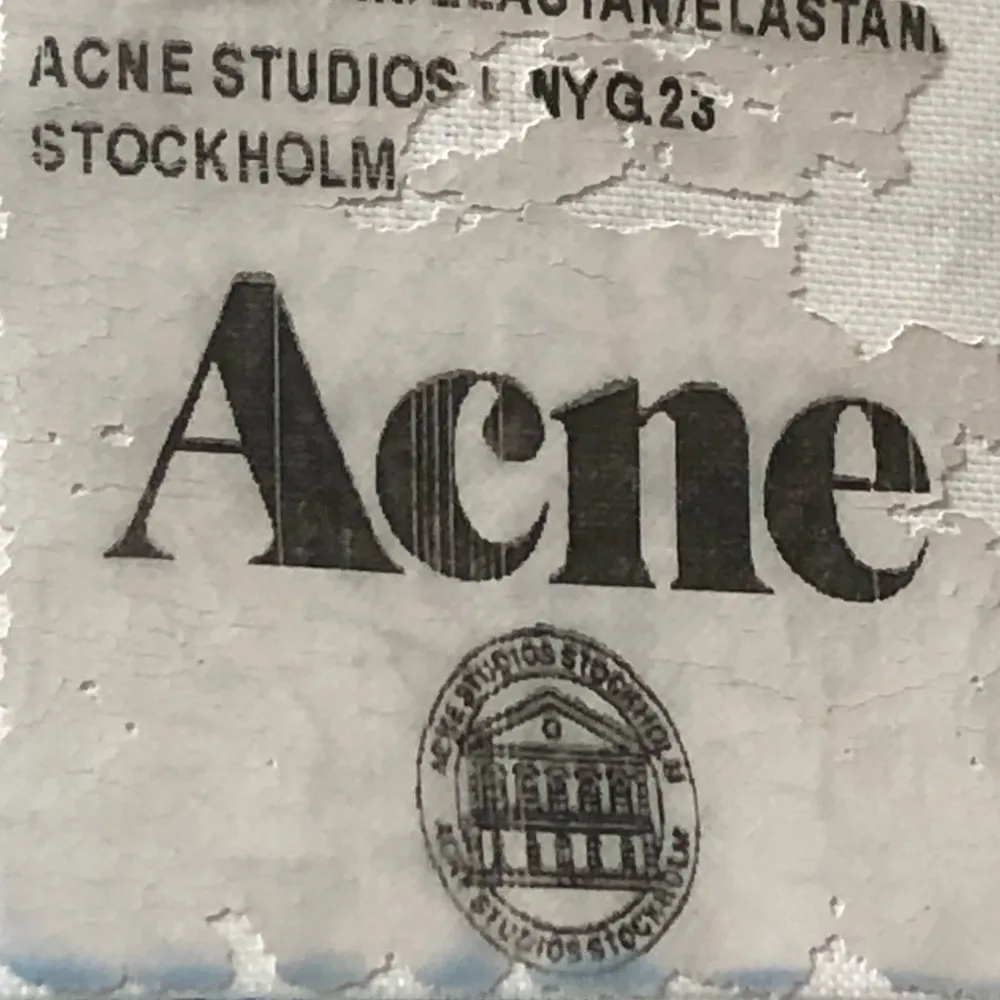 ACNE STUDIOS Women Blue ‘SKIN 5 USED BLUE’ Skinny Low Rise Jeans Sz 27/32 - Image 9