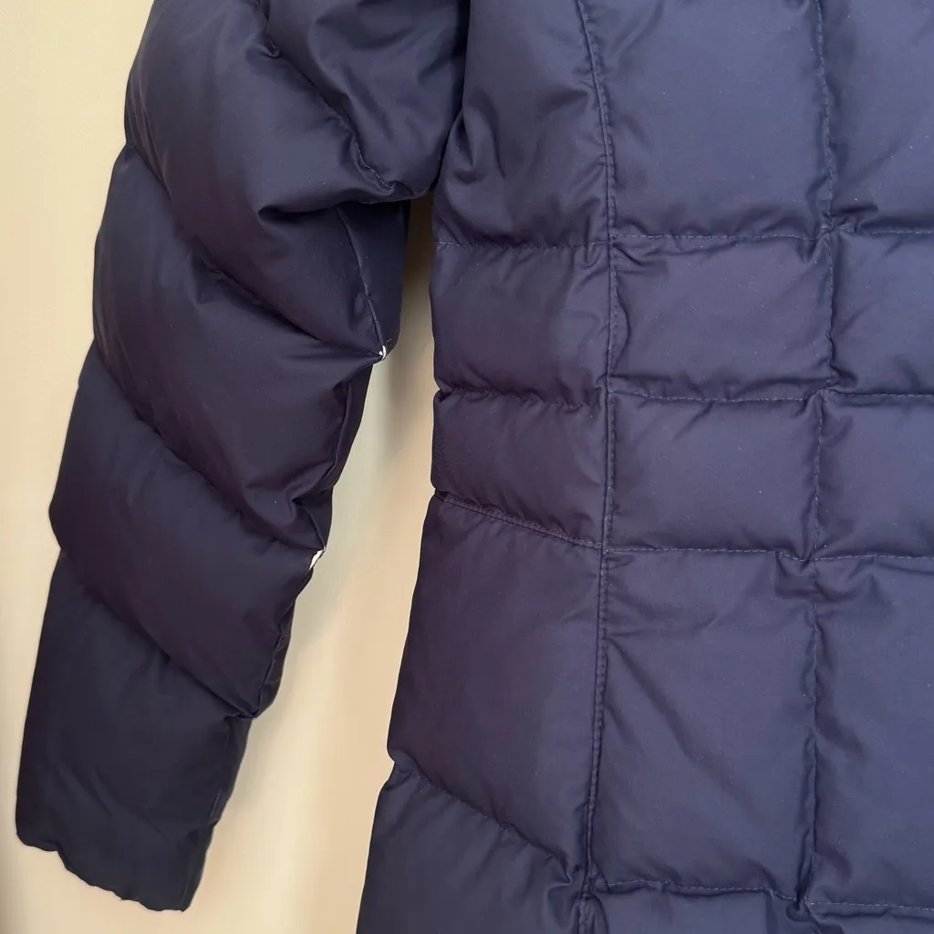 L.L.Bean Women’s DownTek Thigh Length Puffer Coat Size Small Navy Winter Jacket Blue - Image 5