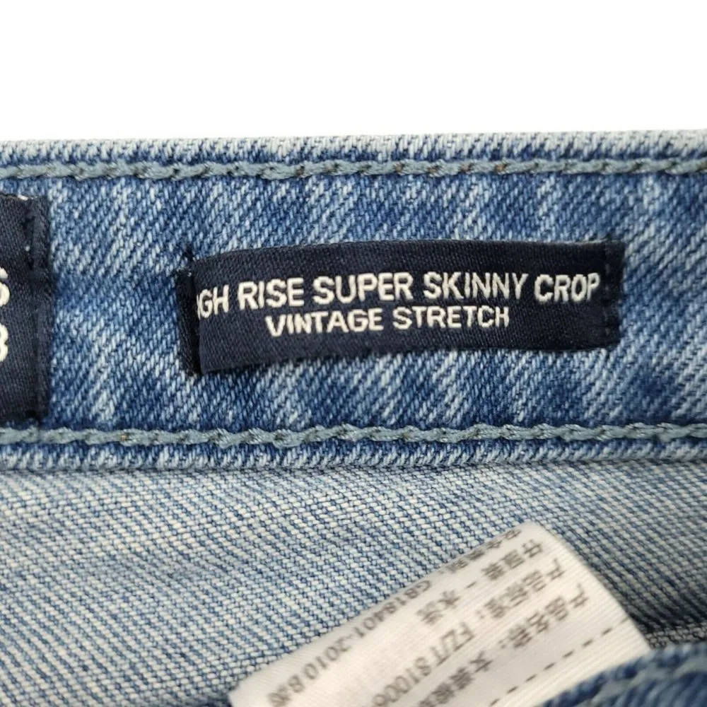 Hollister High Rise Crop Super Skinny Women Distressed Size 26 (26x27) - Image 7