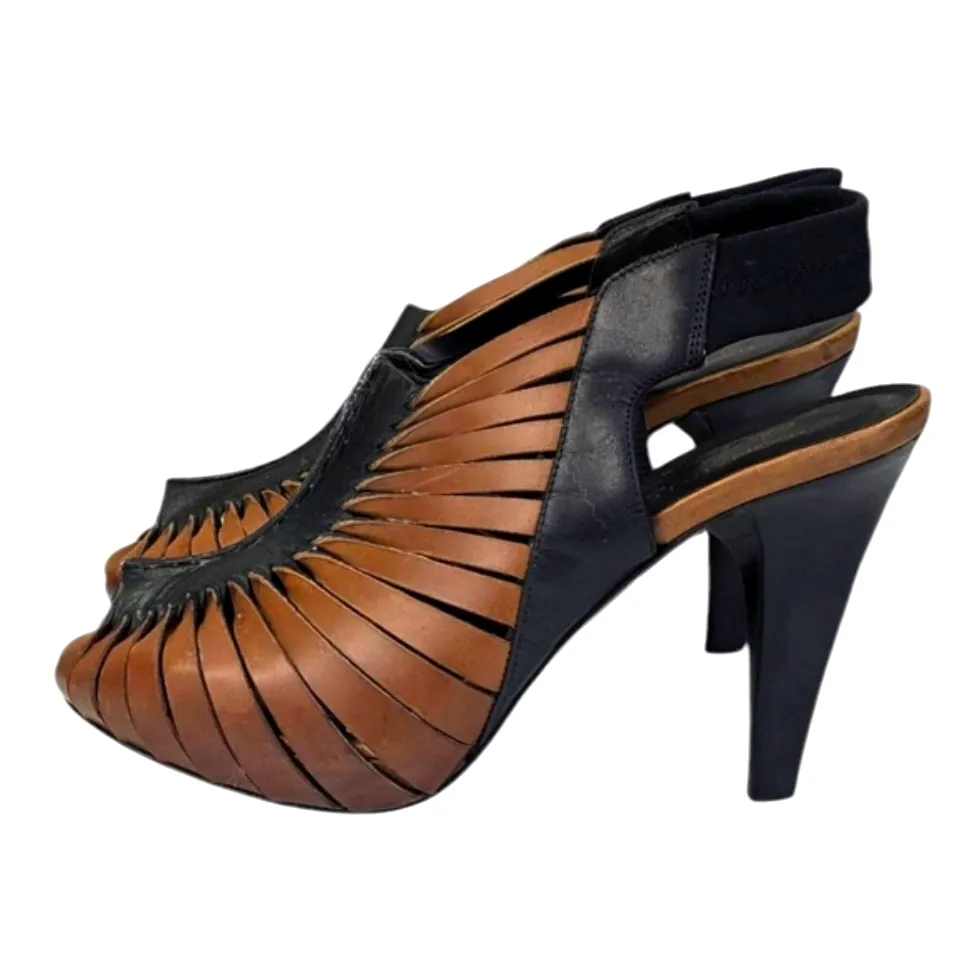 Donald J Pliner Slingback Heels GUC Size 6.5M S3664 Black - Image 7