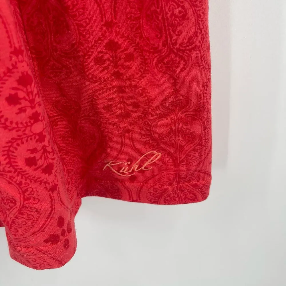KUHL Dress Size Medium Red Orange Coral Cool Max Organic Cotton Travel Vacation - Image 12