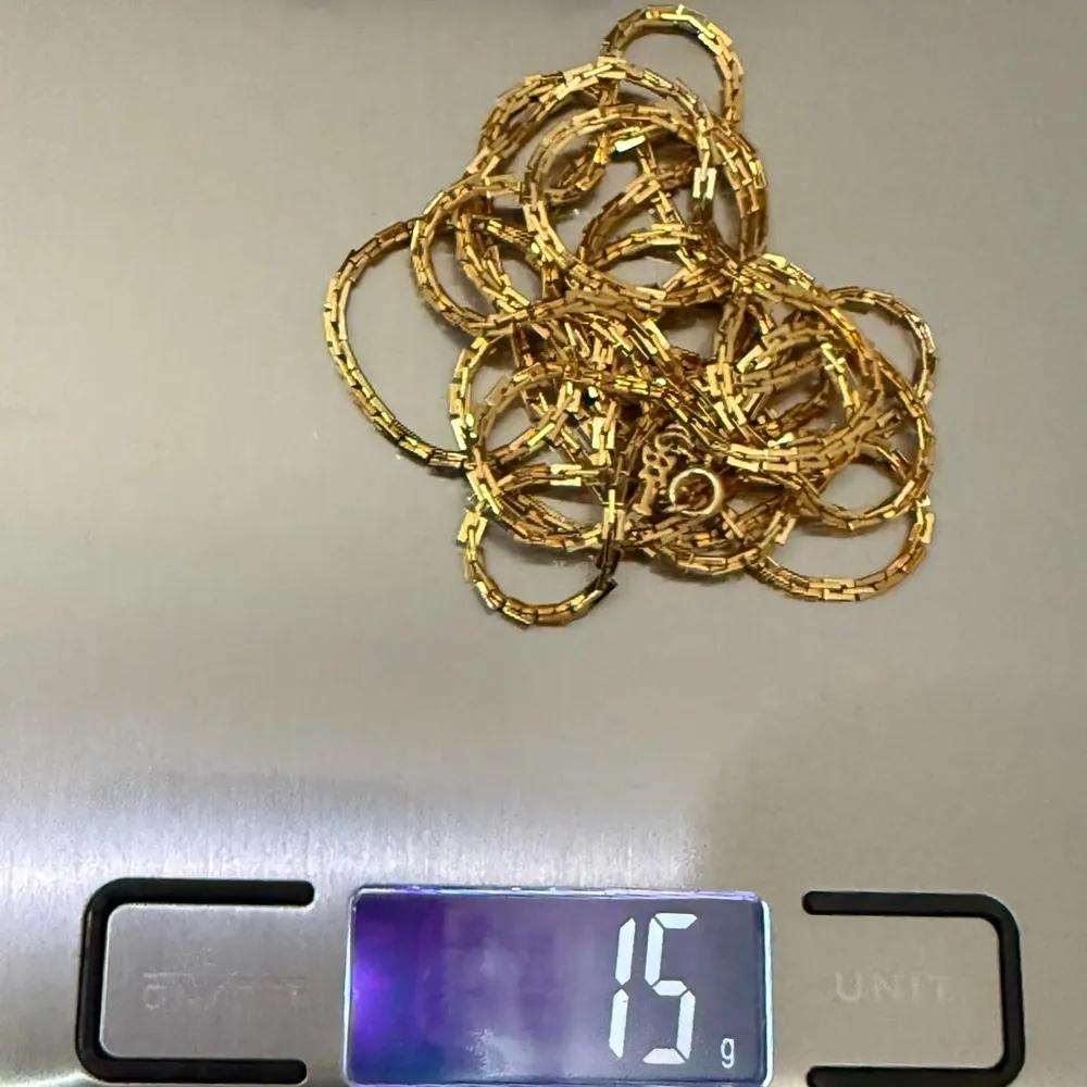 Vintage CROWN TRIFARI Gold Tone Venetian Box Chain Link 54” Long Necklace 15g. - Image 11