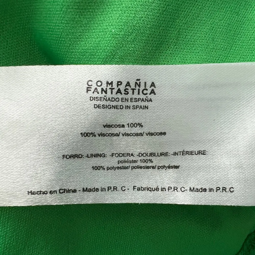 Compania Fantastica Womens Floral Babydoll Dress Large Midi Fairy Cottagecore Green - Image 11