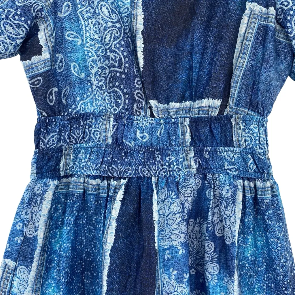 Anthropologie Somerset Maxi Dress Blue Patchwork New - Image 16