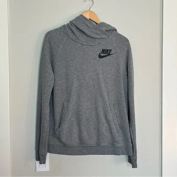 Nike Grey Pullover Hoodie Size Large Athleisure Comfy Loungewear - Image 2