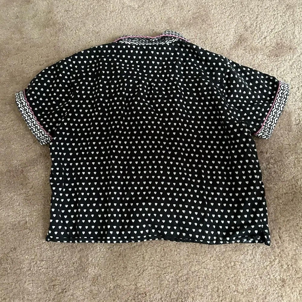 Rare Roller Rabbit x Lele Sadoughi Black Heart Polo Pajamas - Image 10