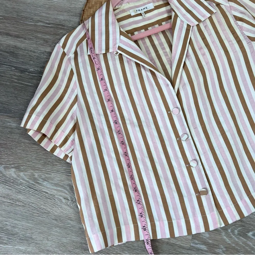 Frame‎ striped button down short sleeve top - Image 4