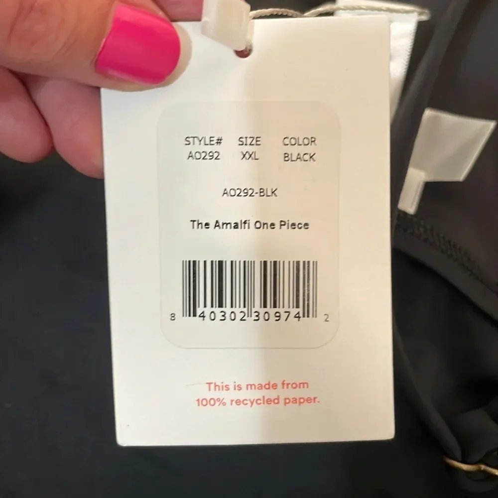 Andie‎ The Amalfi One Piece Swimsuit Black plus size XXL NWT - Image 6