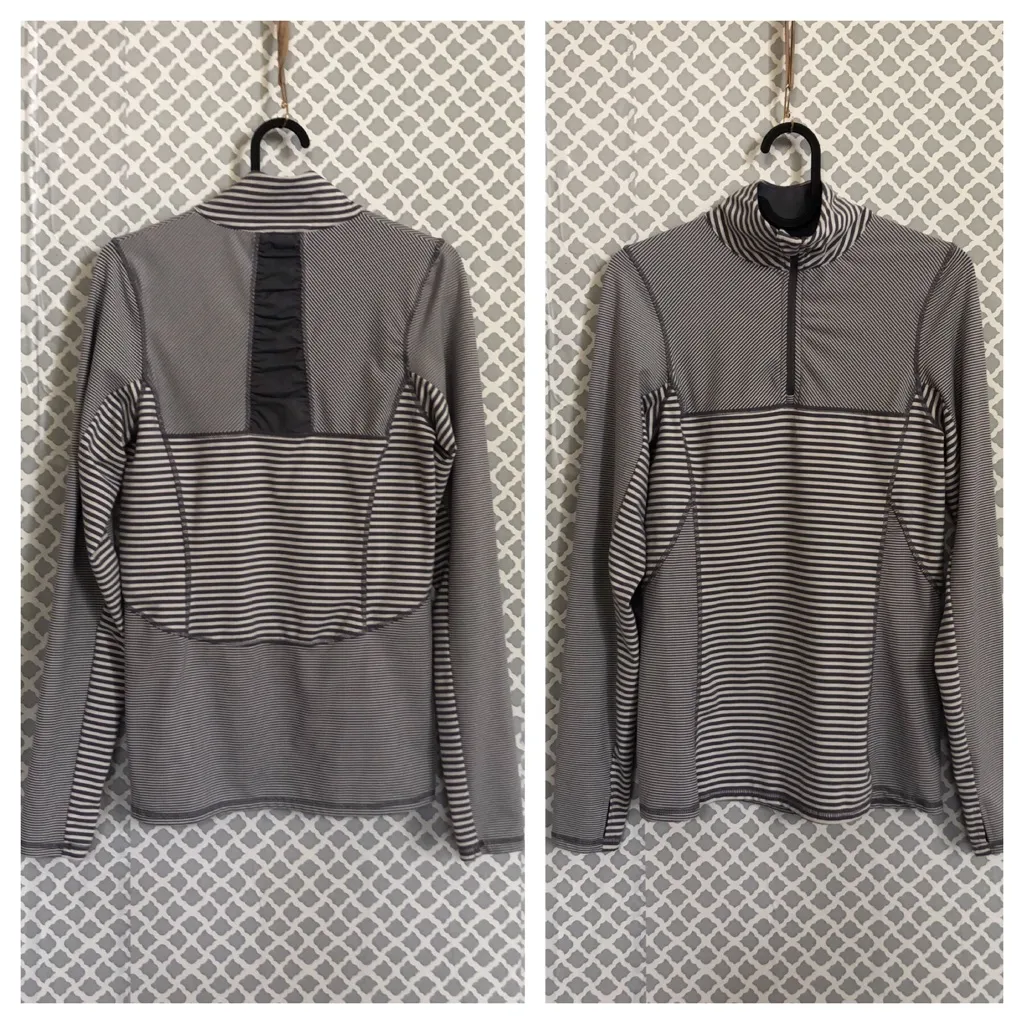 Kyodan  gray striped activity‎ pullover top - Image 3