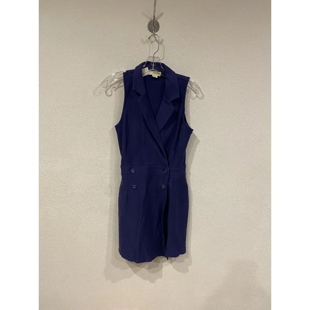 Maeve Anthropologie Blazer Romper Womens 0 Blue Sapphire Sleeveless - Image 2