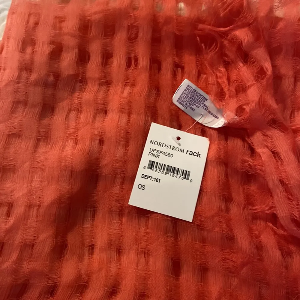 Nordstrom Rack Pink Scarf long 69” wide 25” brand new with tags very soft - Image 10