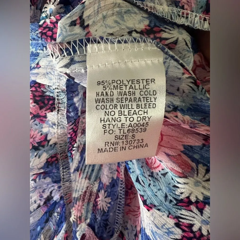 Umgee USA Floral Print‎ Boho Blouse Size Small NWT - Image 7